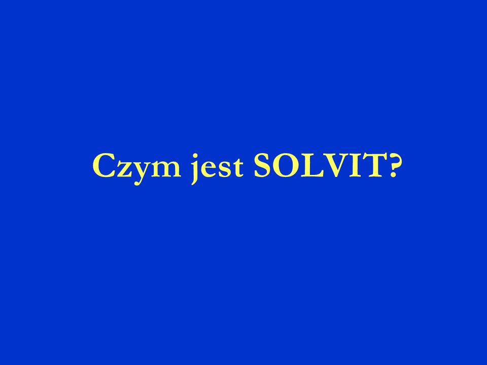 Czym jest SOLVIT