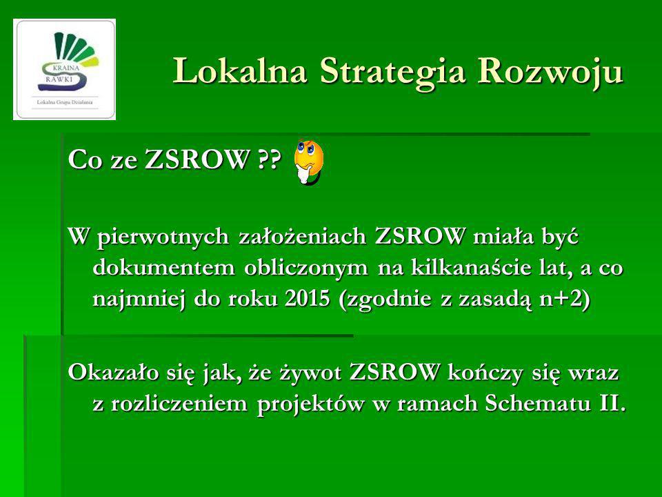 Lokalna Strategia Rozwoju Co ze ZSROW .