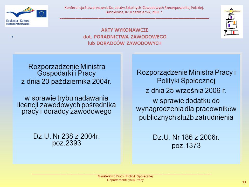 Konferencja Stowarzyszenia Doradców Szkolnych i Zawodowych Rzeczypospolitej Polskiej, Lubniewice, 8-10 październik, 2008 r.
