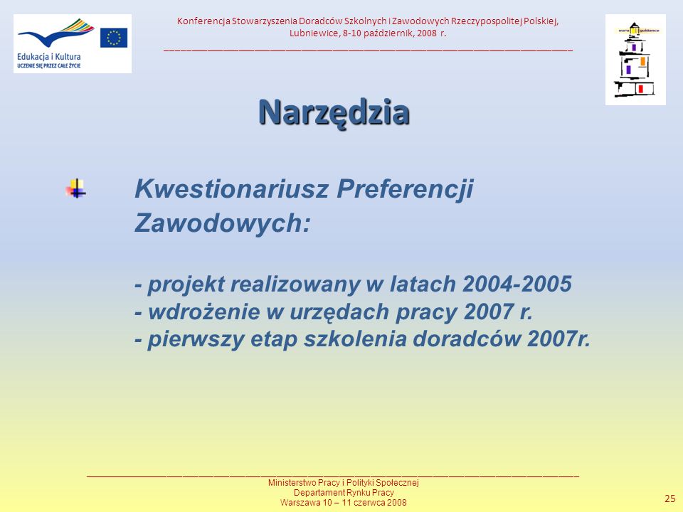Konferencja Stowarzyszenia Doradców Szkolnych i Zawodowych Rzeczypospolitej Polskiej, Lubniewice, 8-10 październik, 2008 r.