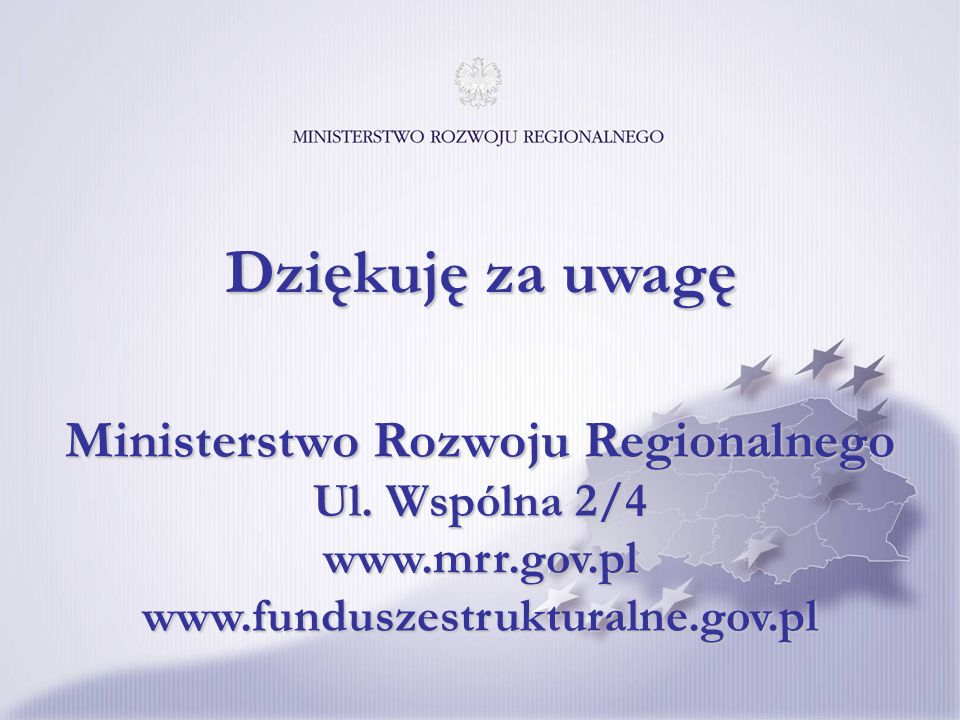 Ministerstwo Rozwoju Regionalnego Ul.