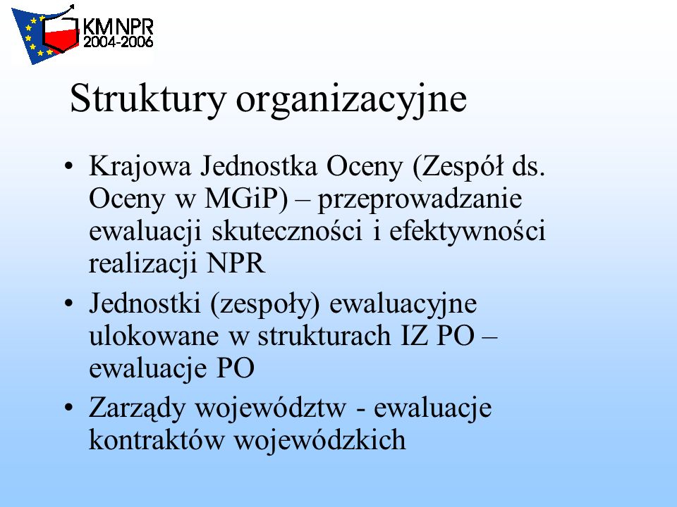 Struktury organizacyjne Krajowa Jednostka Oceny (Zespół ds.