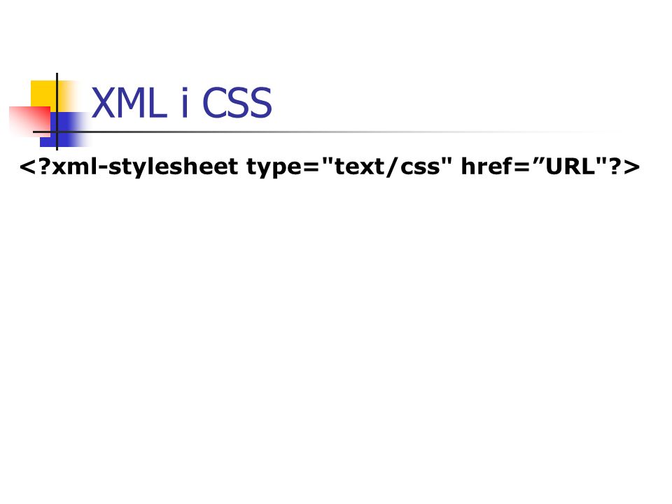 XML i CSS