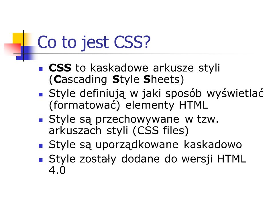 Co to jest CSS.