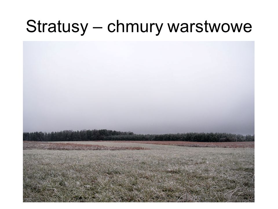Stratusy – chmury warstwowe