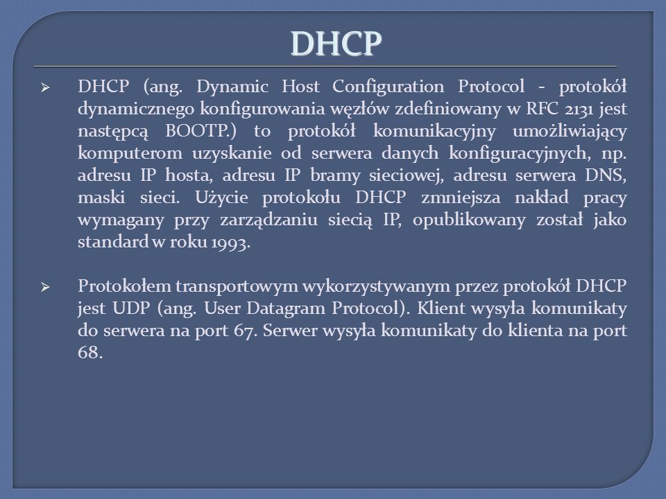 DHCP DHCP (ang.