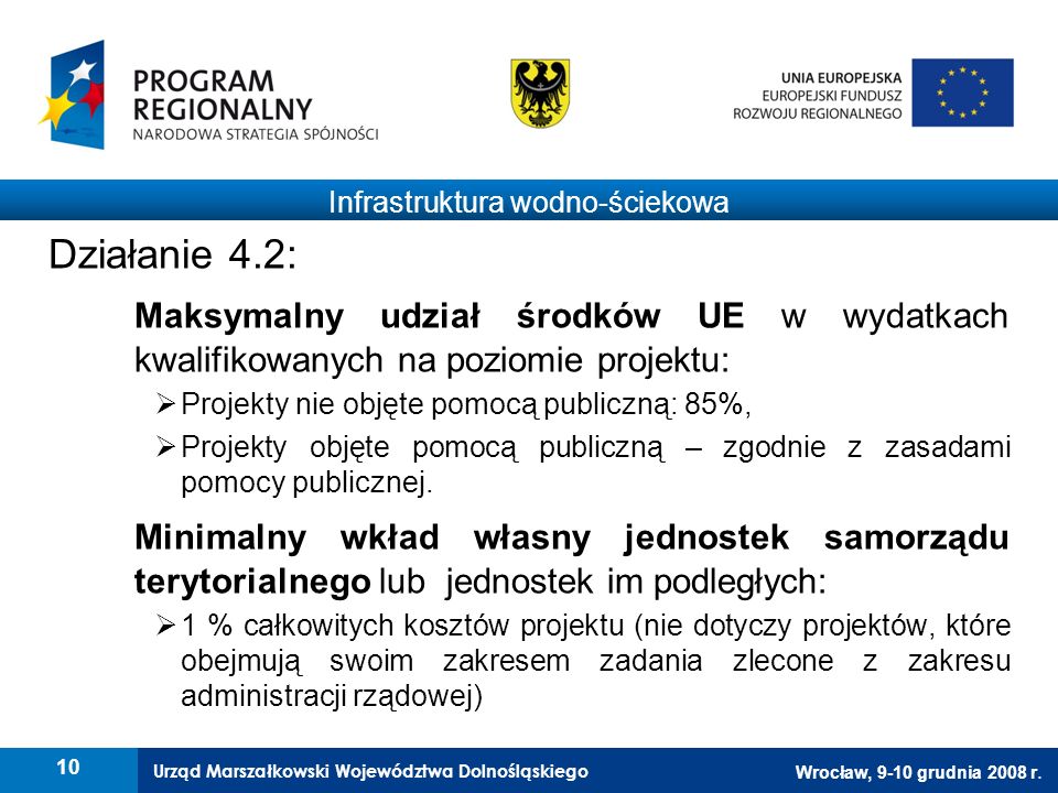 Urząd Marszałkowski Województwa Dolnośląskiego Wrocław, 9-10 grudnia 2008 r.