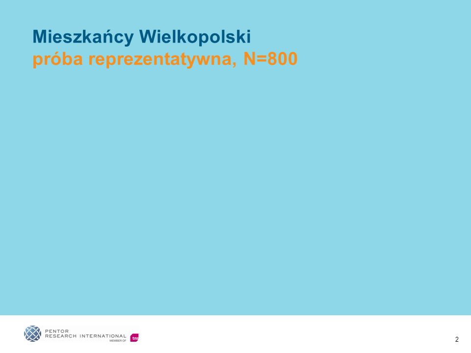 2 Mieszkańcy Wielkopolski próba reprezentatywna, N=800