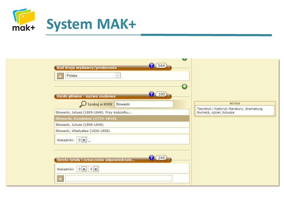 System MAK+