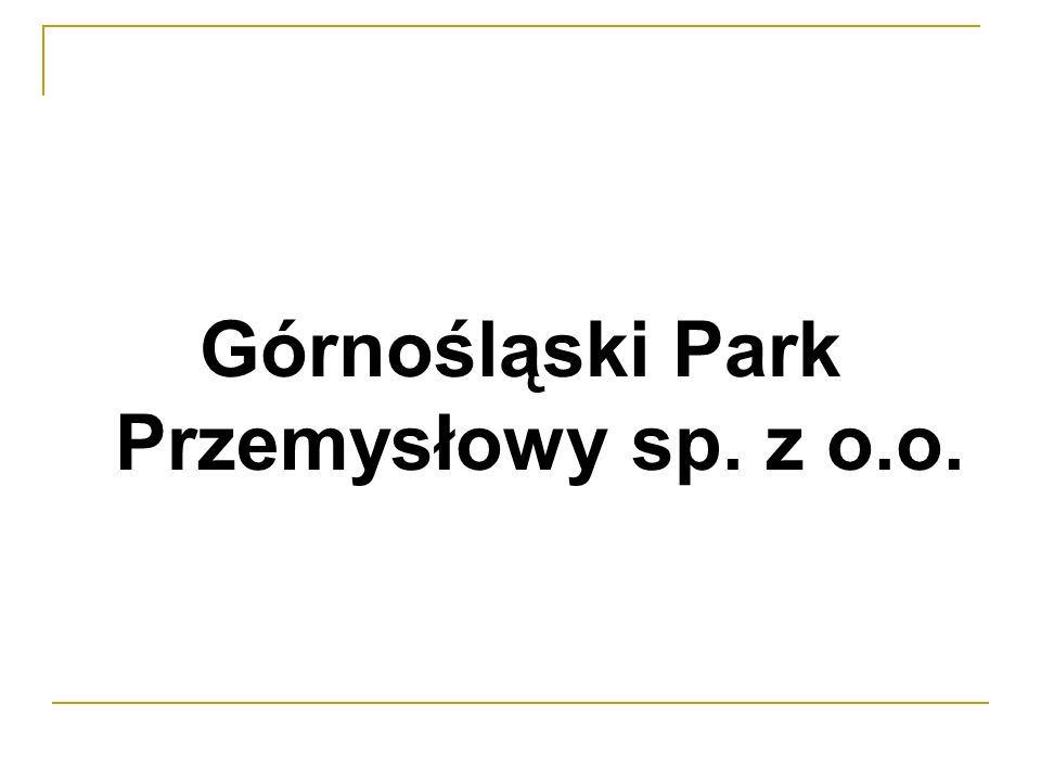 Górnośląski Park Przemysłowy sp. z o.o.