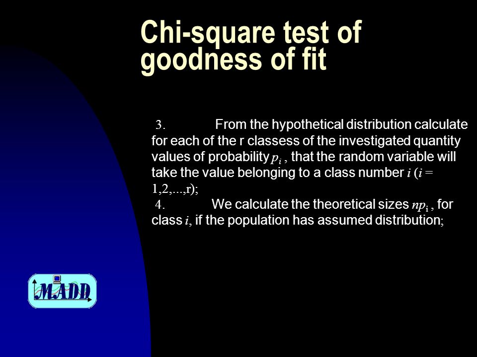 Chi-square test of goodness of fit 3.