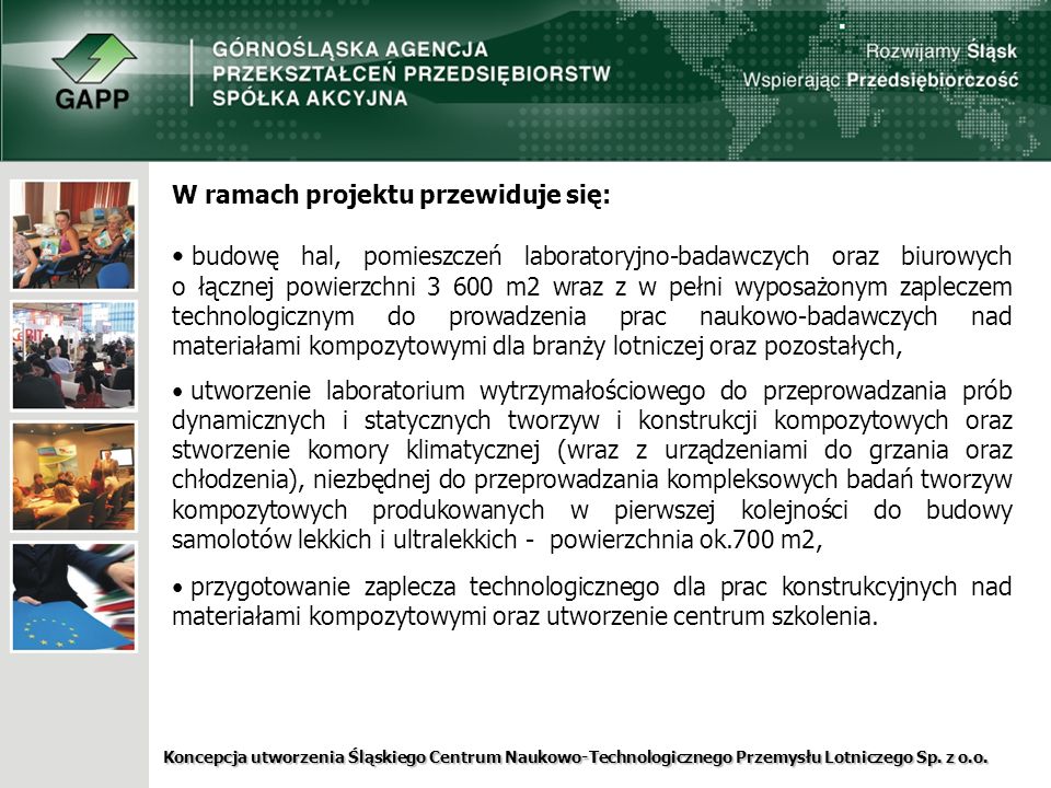 Koncepcja utworzenia Śląskiego Centrum Naukowo-Technologicznego Przemysłu Lotniczego Sp.