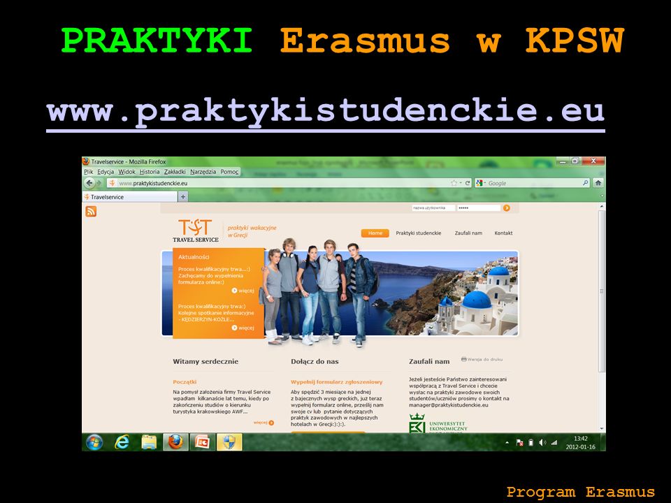 PRAKTYKI Erasmus w KPSW   INTERNETOWEJJ Program Erasmus