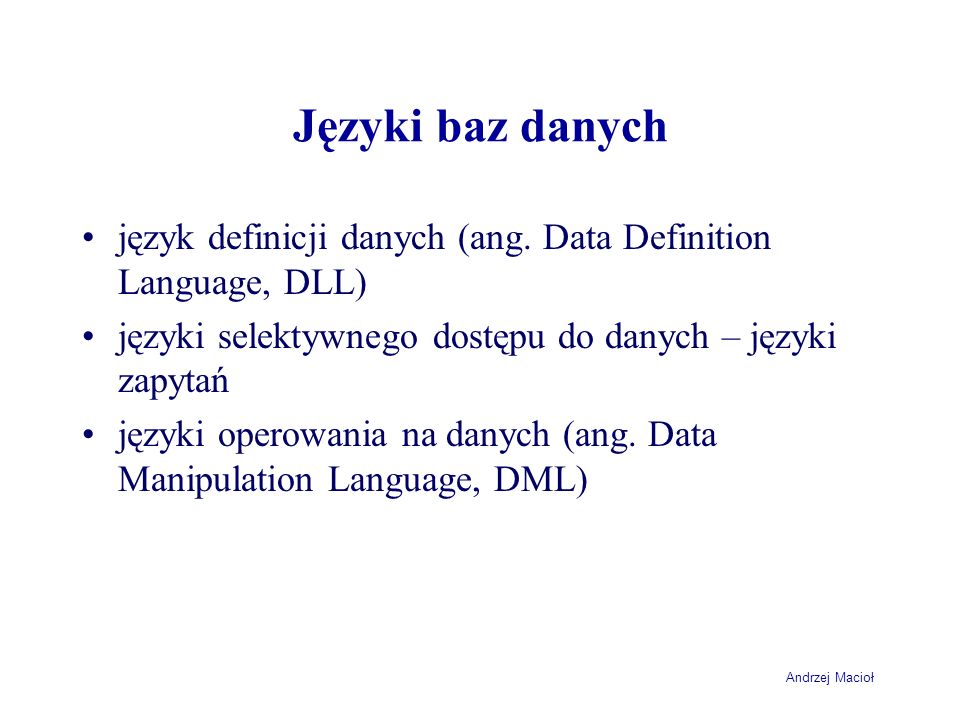 data definition language