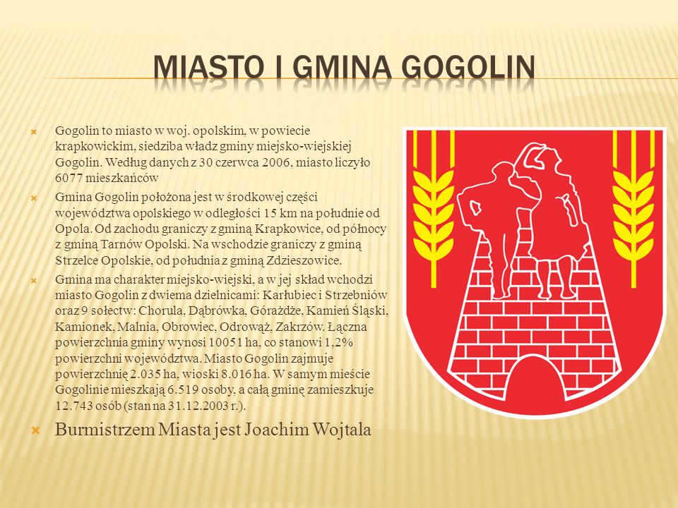 Gogolin to miasto w woj.