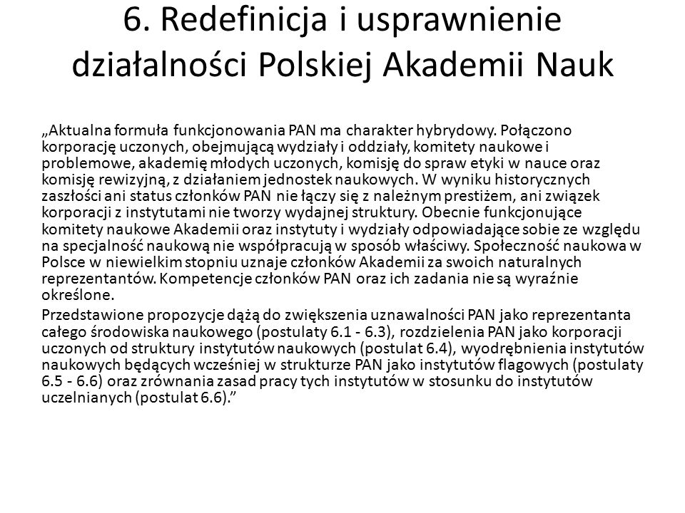 Pakt Dla Nauki Prezentacja G Wnych Postulat W M Ppt Pobierz