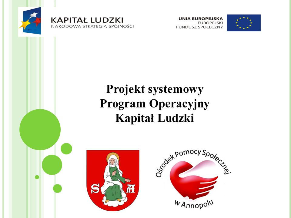 Projekt systemowy Program Operacyjny Kapitał Ludzki