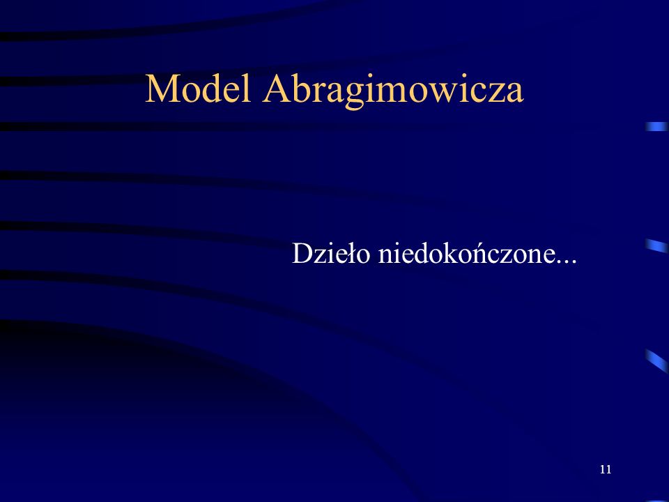 11 Model Abragimowicza Dzieło niedokończone...