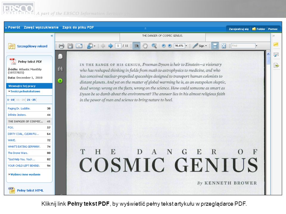 Kliknij link Pełny tekst PDF, by wyświetlić pełny tekst artykułu w przeglądarce PDF.