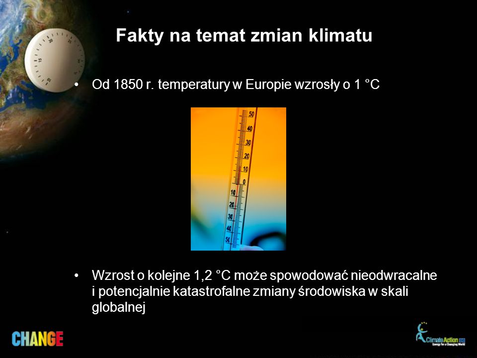 Fakty na temat zmian klimatu Od 1850 r.