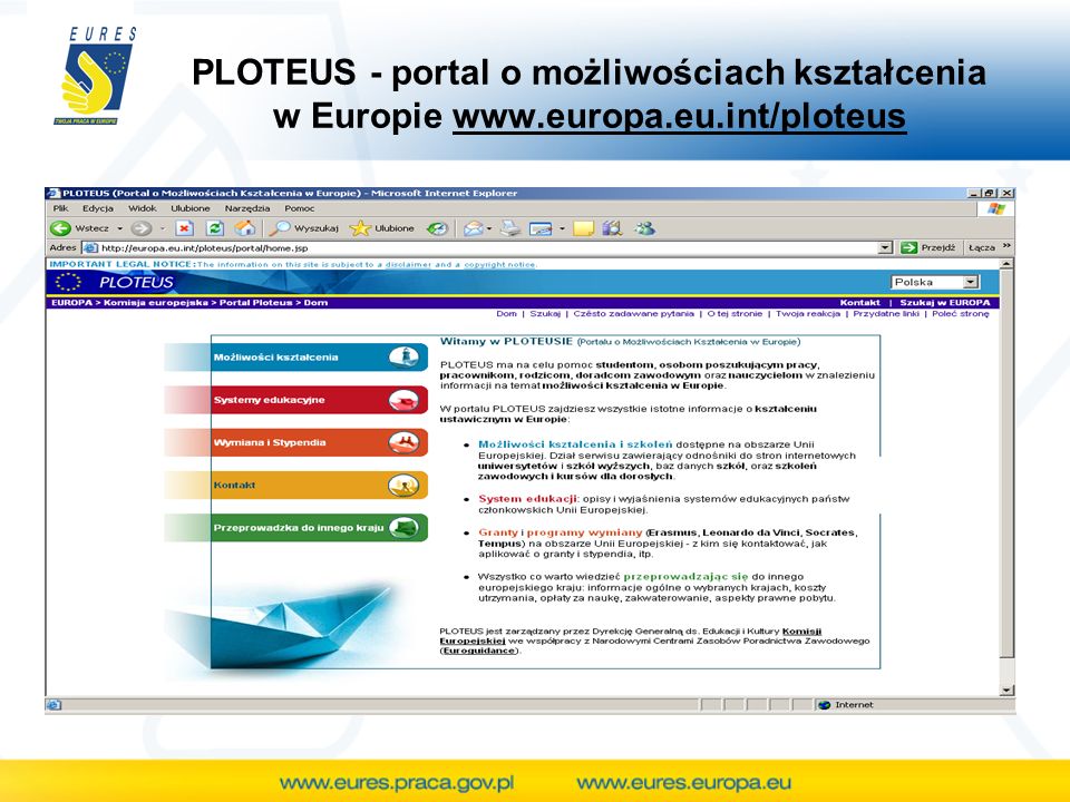 PLOTEUS - portal o możliwościach kształcenia w Europie