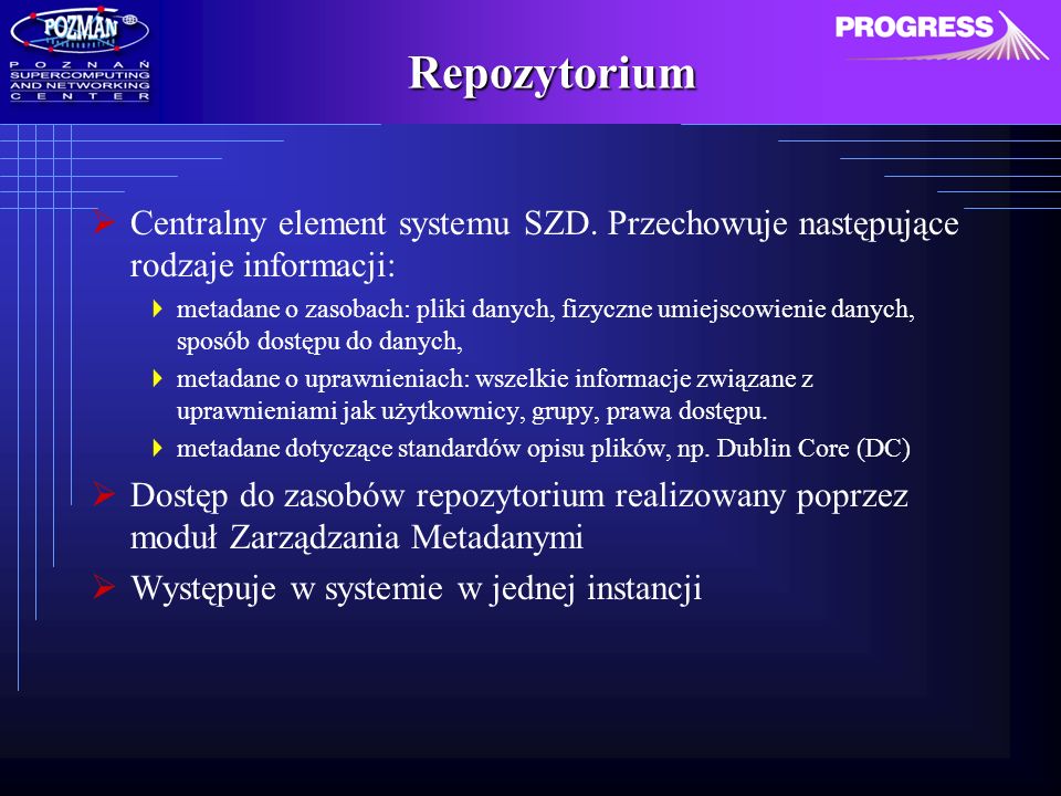 Repozytorium Centralny element systemu SZD.