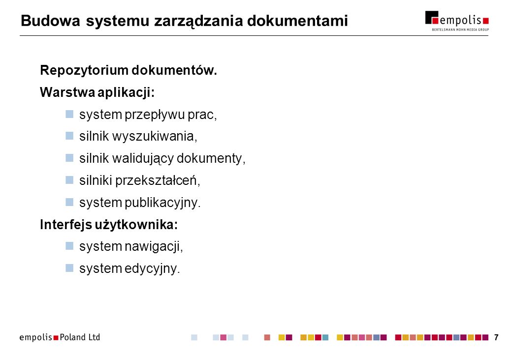 77 Budowa systemu zarządzania dokumentami Repozytorium dokumentów.