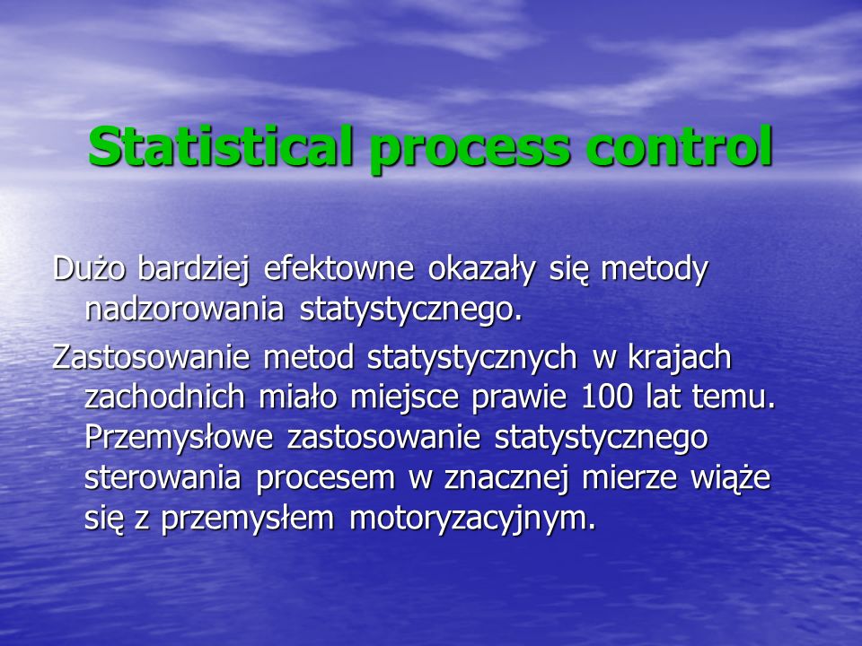 Statistical process control ford motor company #4