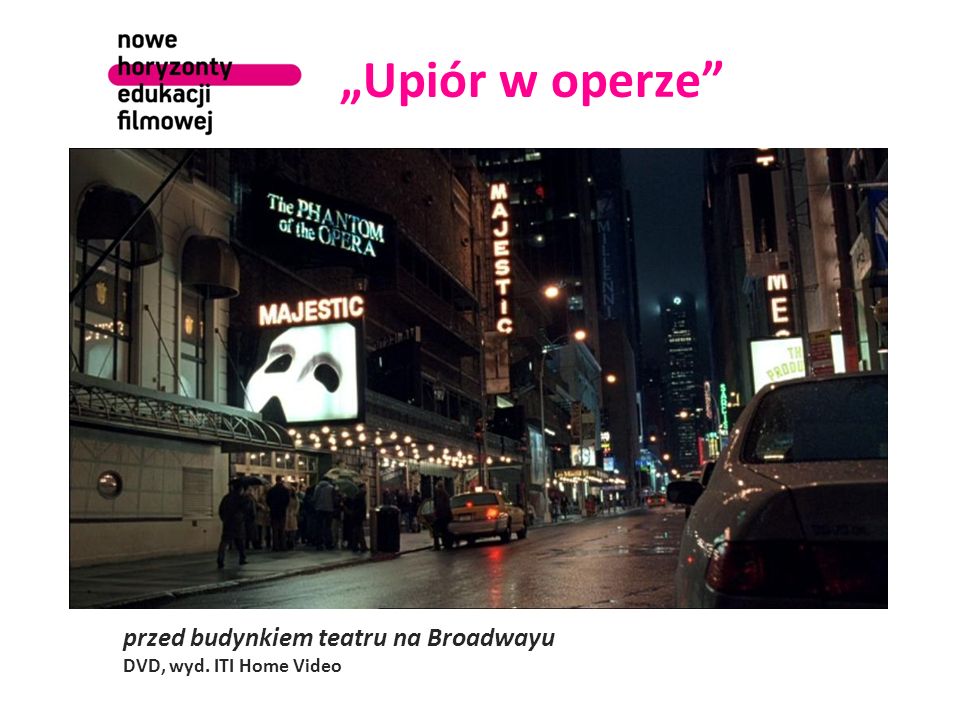 Upiór w operze przed budynkiem teatru na Broadwayu DVD, wyd. ITI Home Video