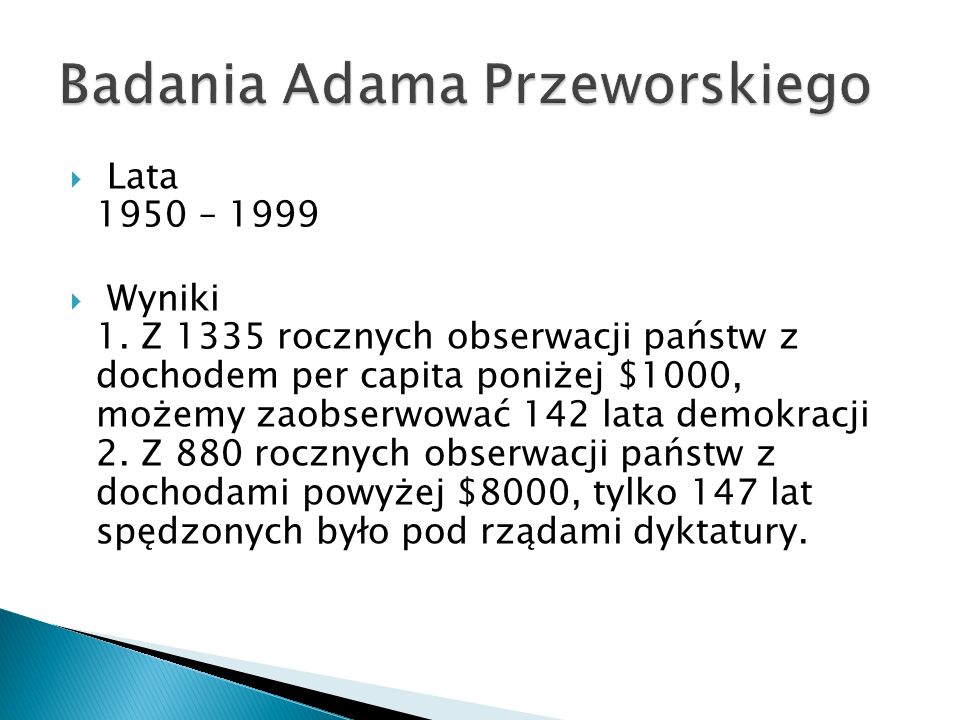 Lata 1950 – 1999 Wyniki 1.