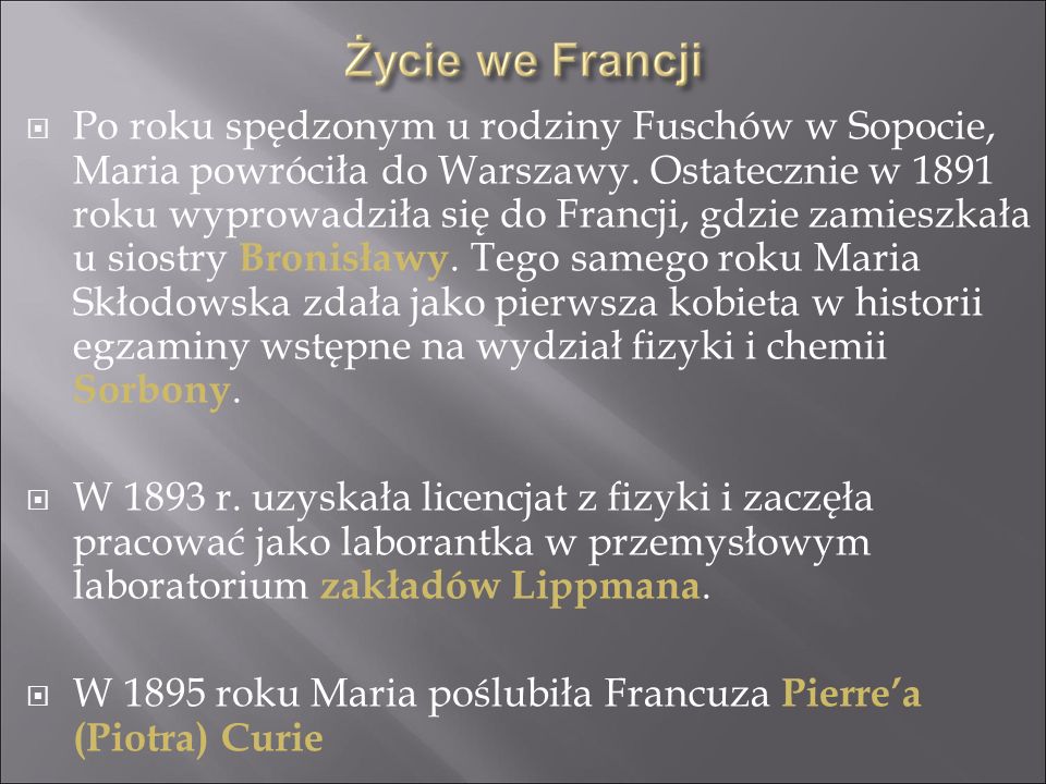 Po roku spędzonym u rodziny Fuschów w Sopocie, Maria powróciła do Warszawy.