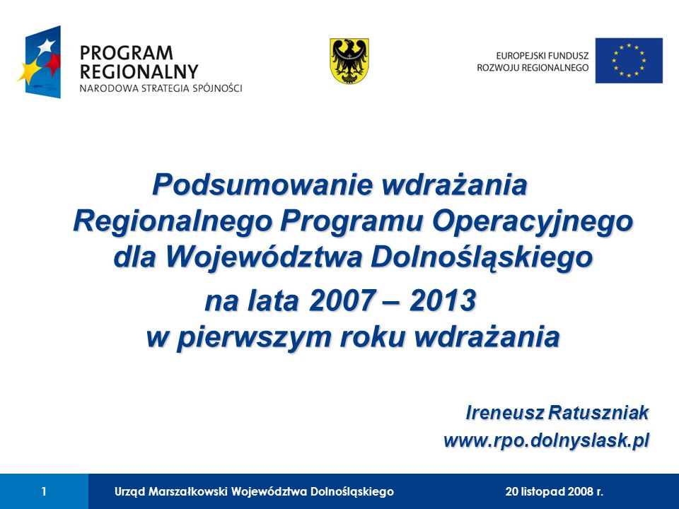 Urząd Marszałkowski Województwa Dolnośląskiego27 lutego 2008 r.