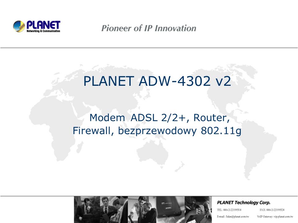 PLANET ADW-4302 v2 Modem ADSL 2/2+, Router, Firewall, bezprzewodowy g