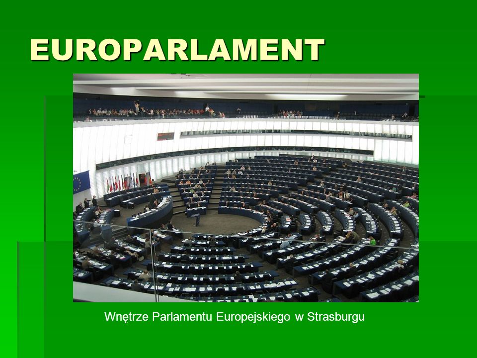 EUROPARLAMENT Wnętrze Parlamentu Europejskiego w Strasburgu