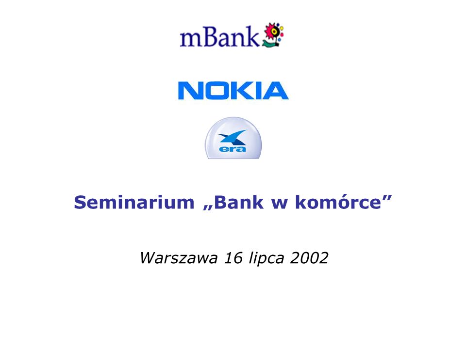 Seminarium Bank w komórce Warszawa 16 lipca 2002