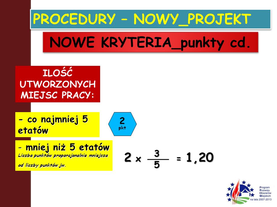 PROCEDURY – NOWY_PROJEKT NOWE KRYTERIA_punkty cd.