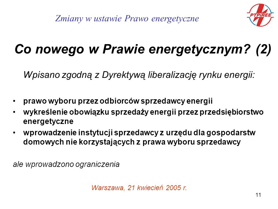 11 Warszawa, 21 kwiecień 2005 r.