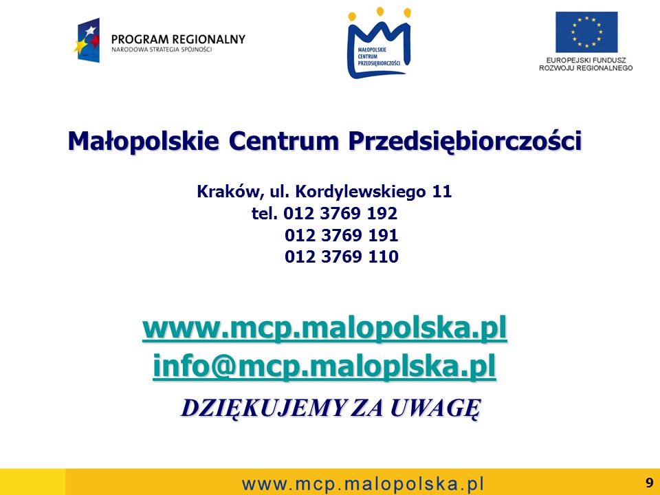 9 Małopolskie Centrum Przedsiębiorczości Kraków, ul.