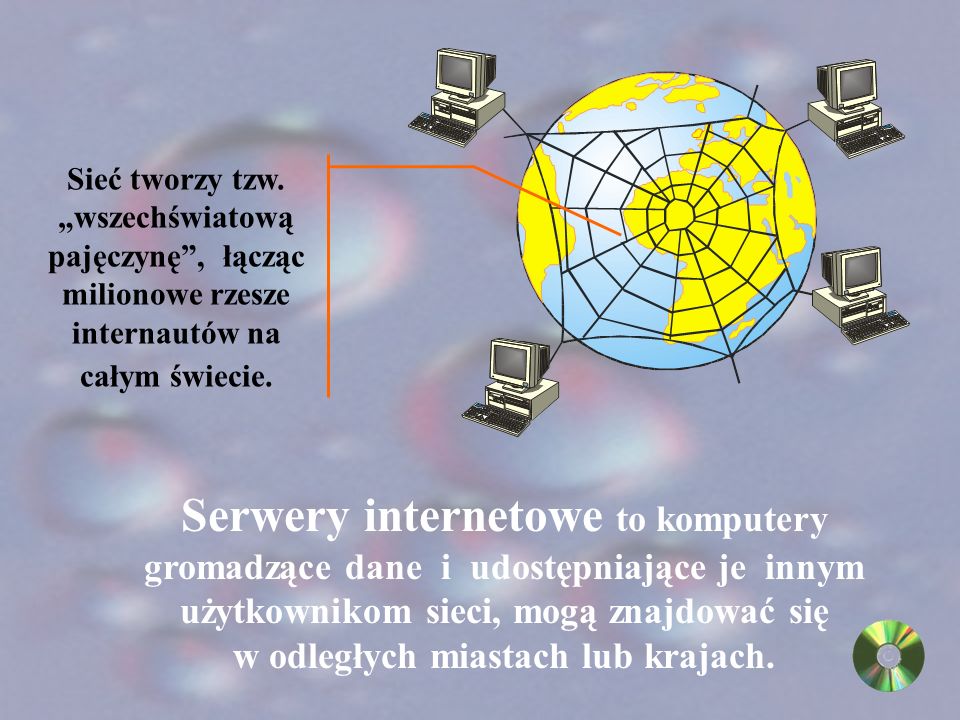 Internet jest rozległą, rozproszoną po całym świecie Siecią komputerową.