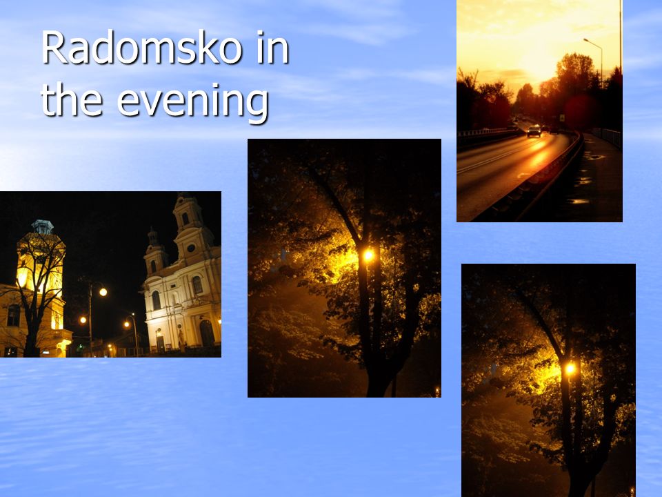 Radomsko in the evening