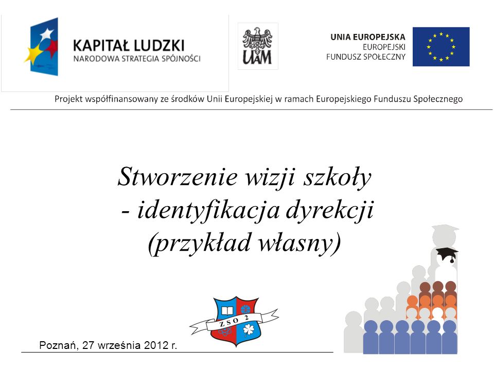 Poznań, 27 września 2012 r. Stworzenie wizji szkoły - identyfikacja dyrekcji (przykład własny)