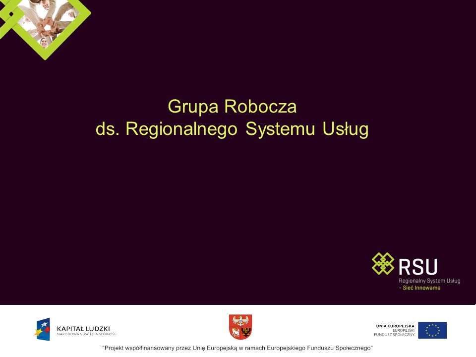 Grupa Robocza ds. Regionalnego Systemu Usług