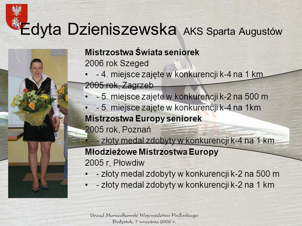 Edyta Dzieniszewska AKS Sparta Augustów Mistrzostwa Świata seniorek 2006 rok Szeged - 4.