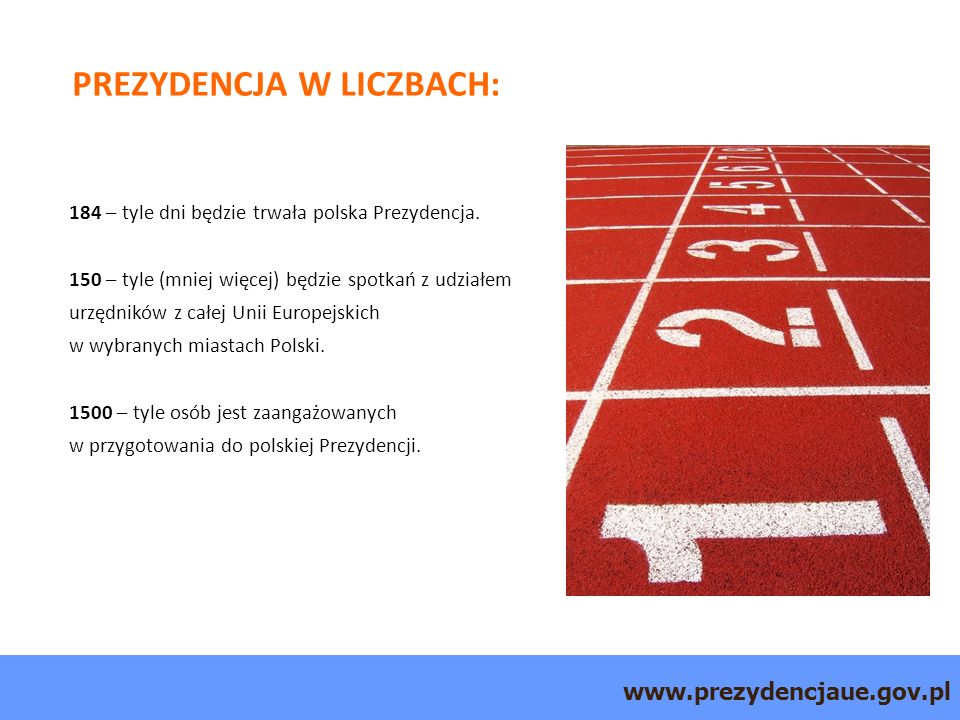 PREZYDENCJA W LICZBACH: 184 – tyle dni będzie trwała polska Prezydencja.