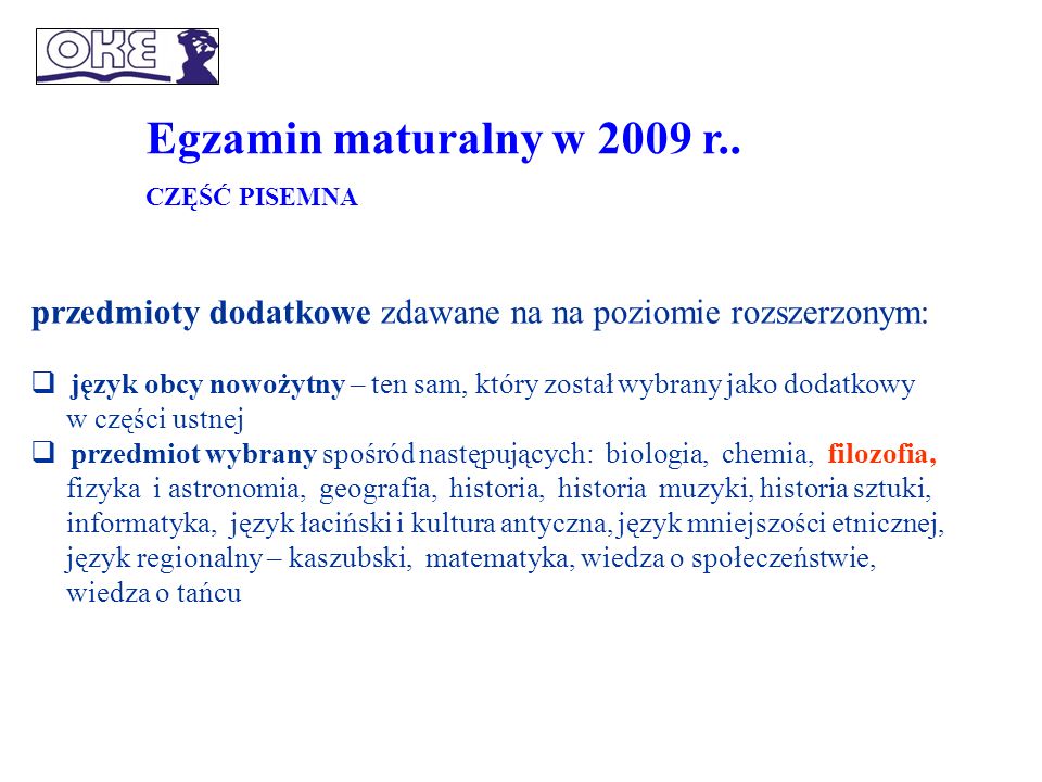 Egzamin maturalny w 2009 r..