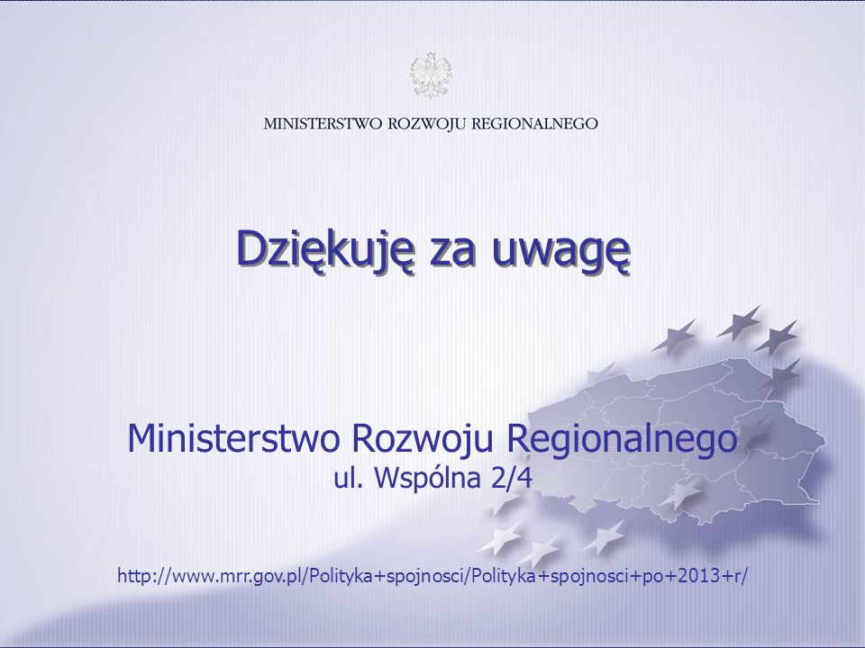 14 Ministerstwo Rozwoju Regionalnego ul.