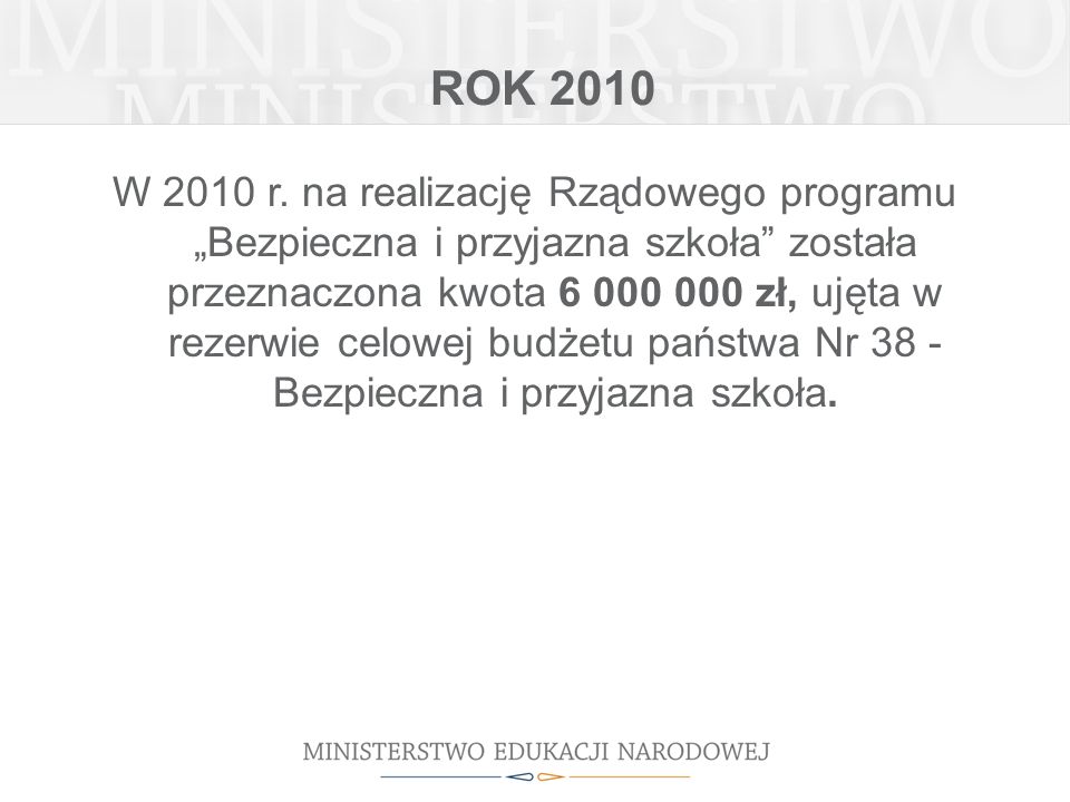 ROK 2010 W 2010 r.