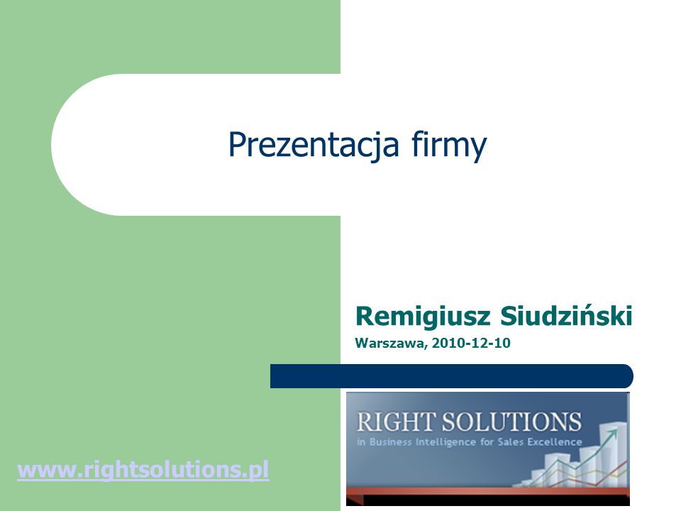 Prezentacja firmy Remigiusz Siudziński Warszawa,