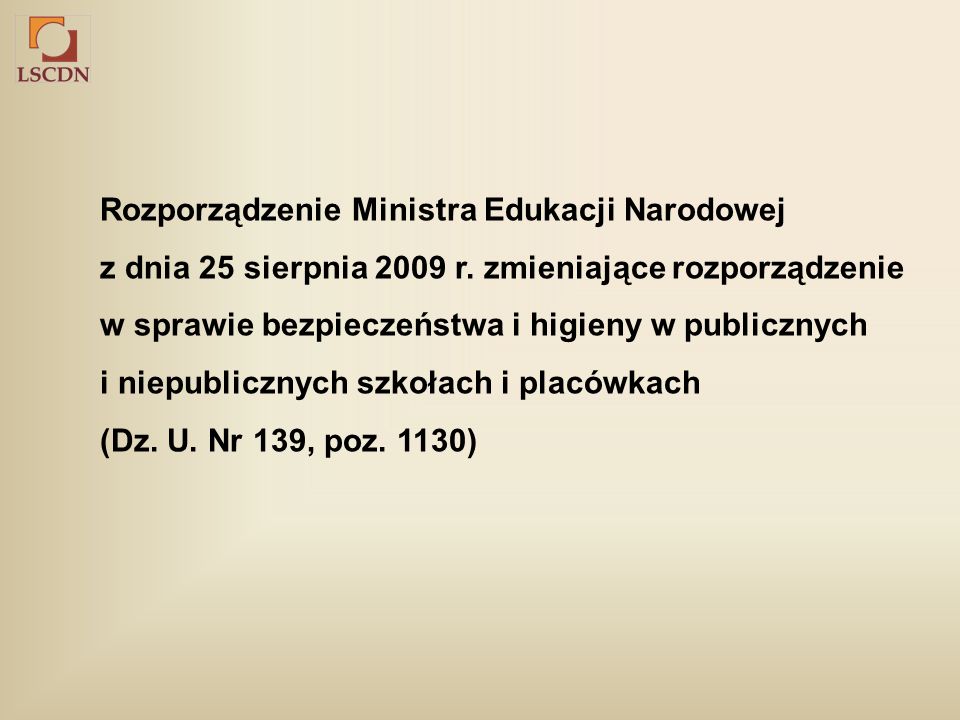Rozporządzenie Ministra Edukacji Narodowej z dnia 25 sierpnia 2009 r.
