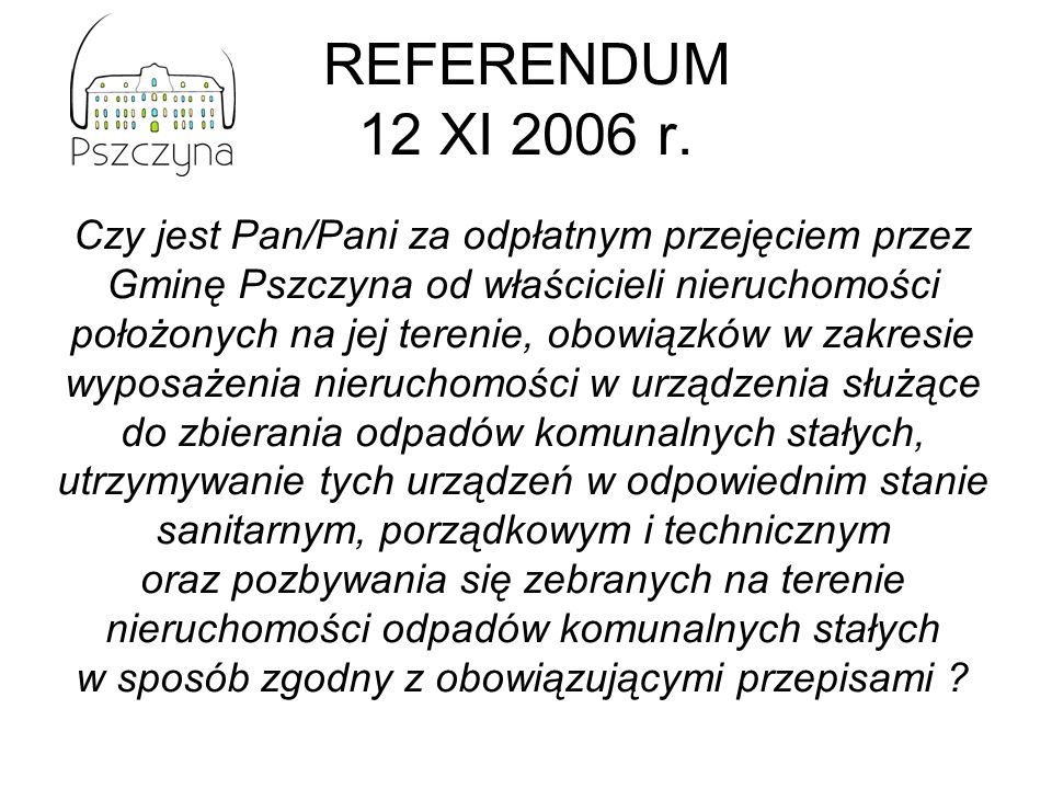 REFERENDUM 12 XI 2006 r.